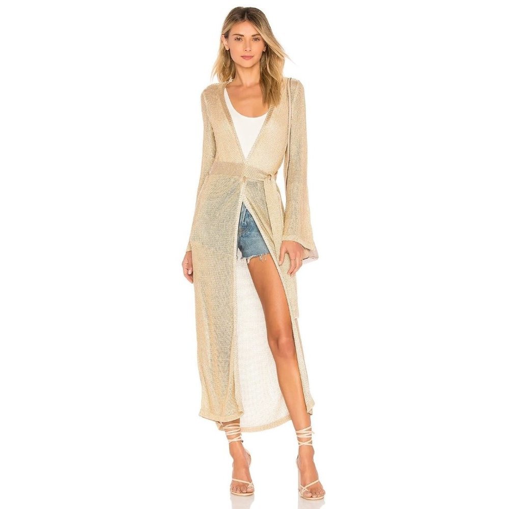 Tularosa Wendy Robe Sweater Ain Gold Small New